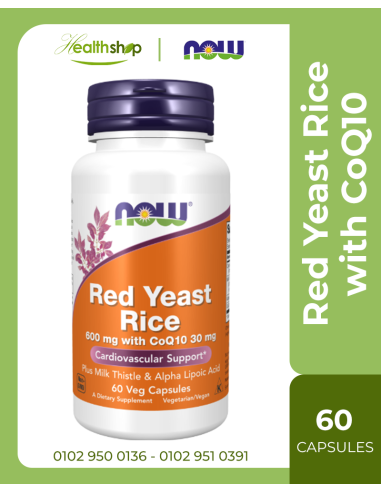 Red Yeast Rice 600 mg with CoQ10 - 60 Veg Capsules