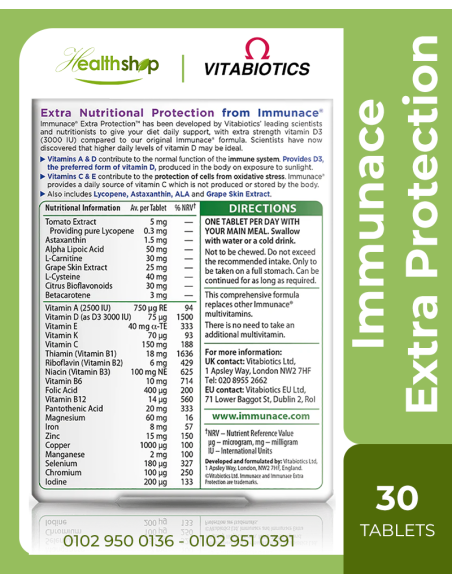 Immunace Extra Protection - 30 Tablets