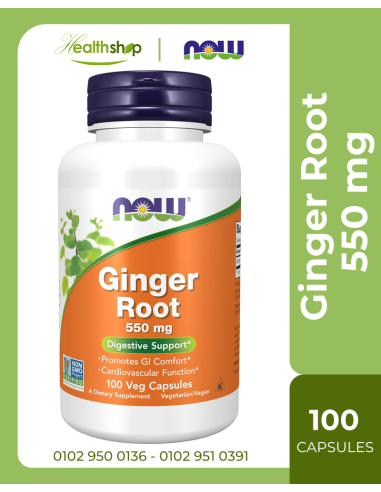 Ginger Root 550 mg - 100 Veg Capsules