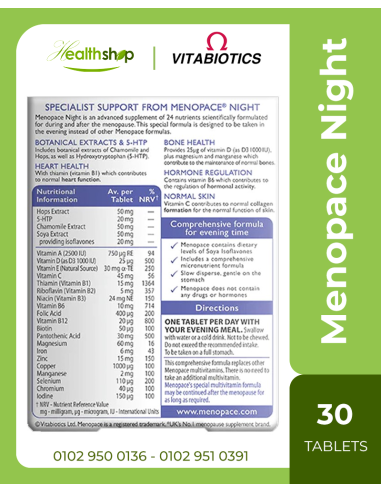 Menopace Night - 30 Tablets