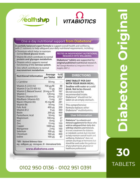 Diabetone Original - 30 Tablets