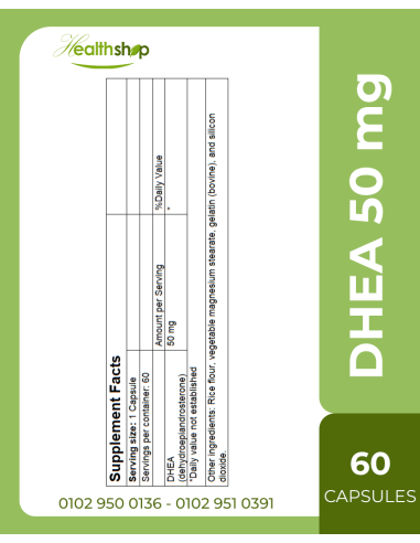 DHEA 50mg - 60 Capsules