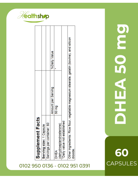 DHEA 50mg - 60 Capsules