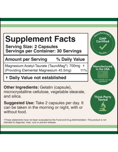 Magnesium Acetyl-Taurate for PMS and Cramp...