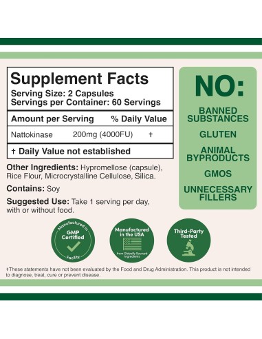 Nattokinase 4,000 FU (200 mg) Cardiovascular...