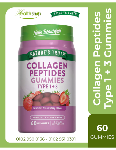 Collagen Peptides Gummies Type 1 and 3 - 60 Count