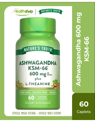 KSM-66 Ashwagandha Plus L-Theanine - 60 Caplets