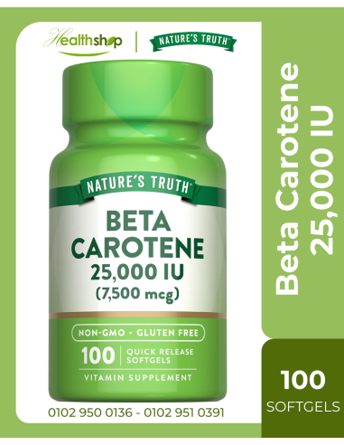 Beta Carotene 25,000 IU - 100 Softgels