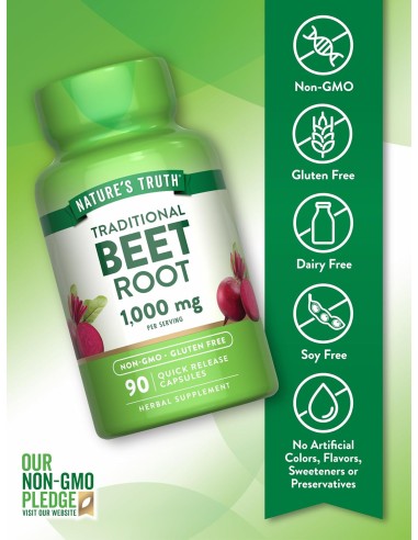 جذر البنجر 1000 ملغ - 90 كبسولة