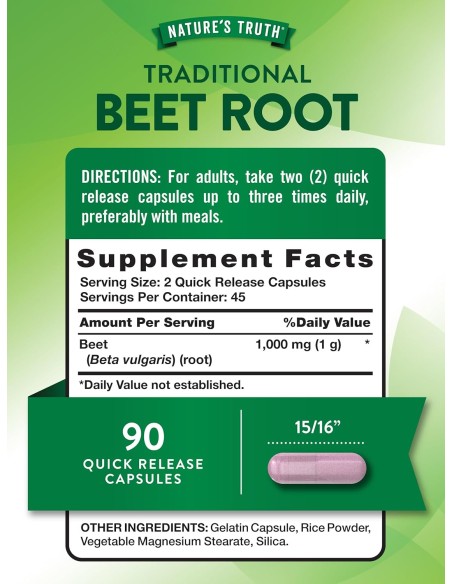 جذر البنجر 1000 ملغ - 90 كبسولة