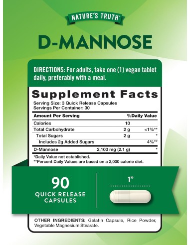 D-Mannose - Urinary Tract Health 2100 mg - 90...