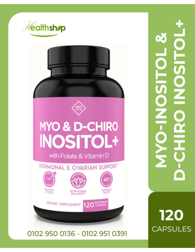 Myo-Inositol & D-Chiro Inositol+ with Folate & Vitamin D - 120 Capsules