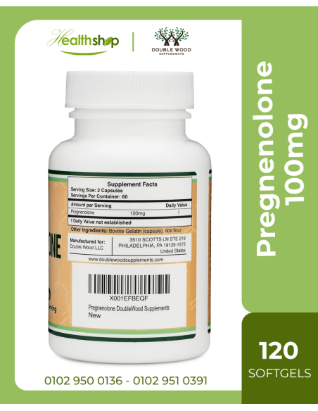 Pregnenolone 100mg - Boost Progesterone Levels - 120 Capsules