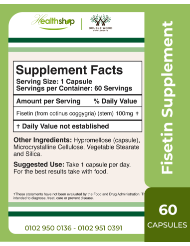 Fisetin Supplement 100 mg - 60 Capsules
