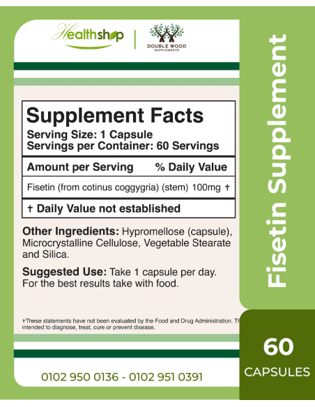 Fisetin Supplement 100 mg - 60 Capsules