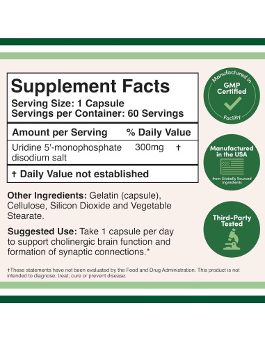 Uridine Monophosphate (Choline Enhancer) 300mg...
