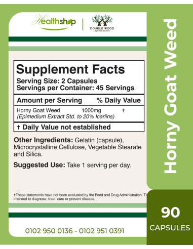 Horny Goat Weed - 90 Capsules (Best before...