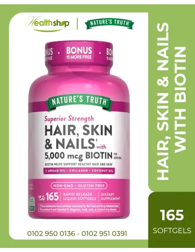 HAIR, SKIN & NAILS WITH BIOTIN 5000 MCG - 165...