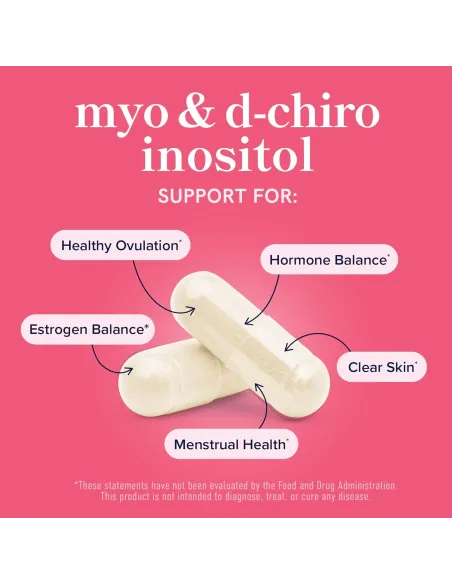 ميو د- كايرو إنوسيتول لتوازن الهرمونات للنساء - لتنظيم الدورة الشهرية ودعم صحة المبيض- 2050 مجم لكل جرعة - 120 كبسولة