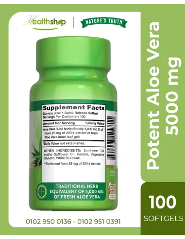 Potent Aloe Vera 5000 mg - 100 Quick Release...