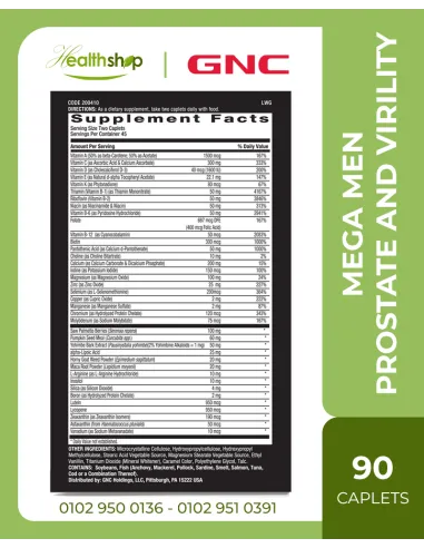 GNC Mega Men Prostate and Virility Multivitamin...
