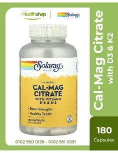كالسيوم-ماغنيسيوم سترات مع فيتامين د٣ وك٢ - 180كبسولة