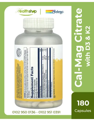 Cal-Mag Citrate 2-1 Ratio with D3 & K2 - 180...