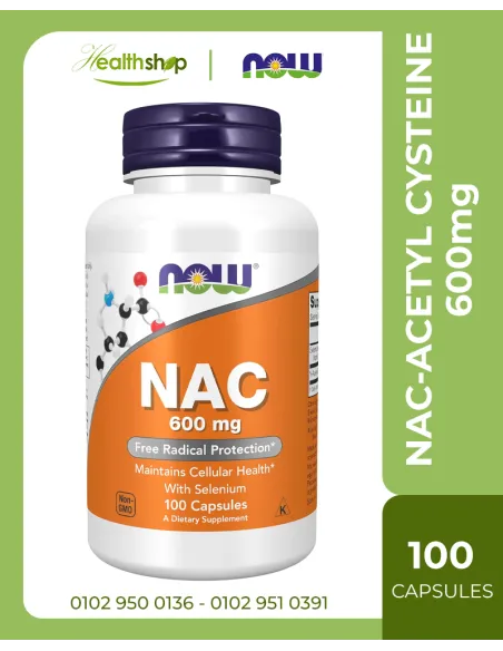 NAC-ACETYL CYSTEINE 600mg - 100 Capsules