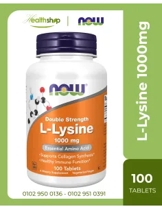 L-Lysine, Double Strength 1000 mg - 100 Tablets