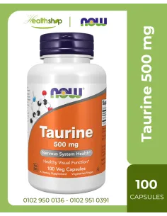 Taurine 500 mg - 100 Veg Capsules