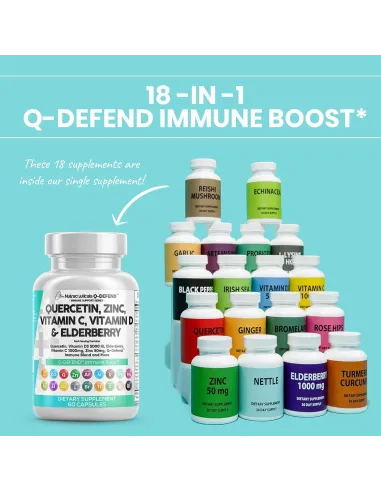 Quercetin, Zinc, Vitamin C&D, Bromelain and...