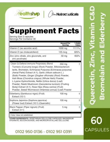 Quercetin, Zinc, Vitamin C&D, Bromelain and...