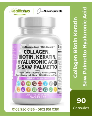 Collagen Biotin Keratin Saw Palmetto Hyaluronic...