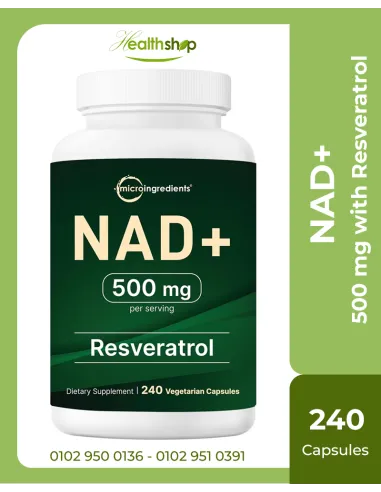 NAD+ 500 mg with Resveratrol - 240 Veg Capsules