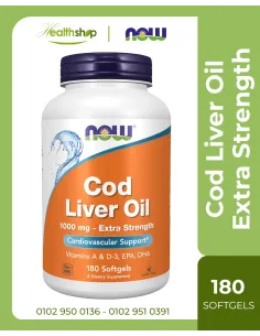 Cod Liver Oil Extra Strength 1000mg with Vitamins A &...