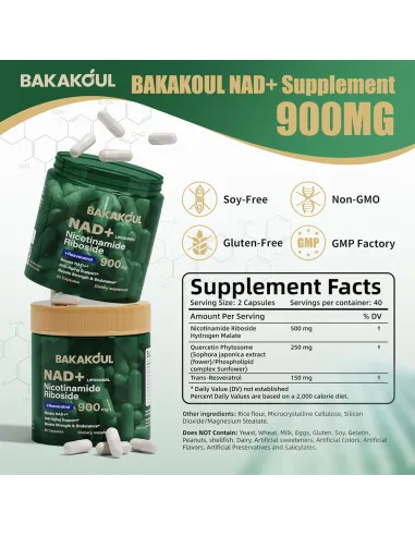 BAKAKOUL NAD Supplement - Liposomal...