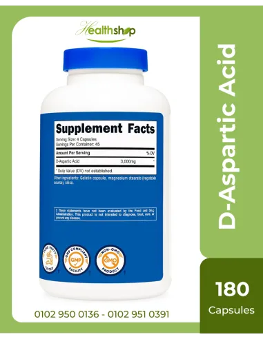 D-Aspartic Acid DAA Capsules - 3000mg Per...