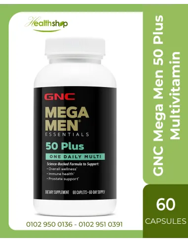 GNC Mega Men 50 Plus Multivitamin - 60 Capsules
