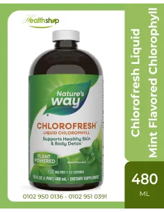 كلوروفريش كلوروفيل سائل بنكهة النعناع - 480 مل