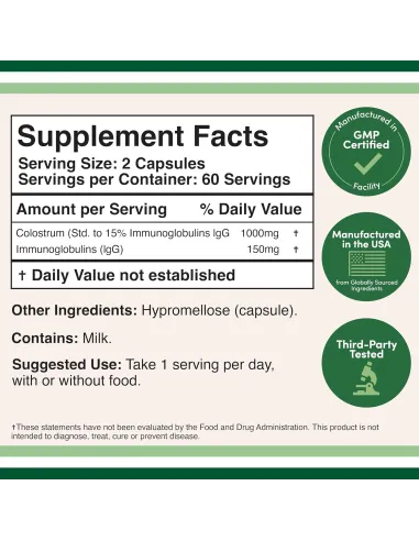 Colostrum 1000mg -120 Capsules