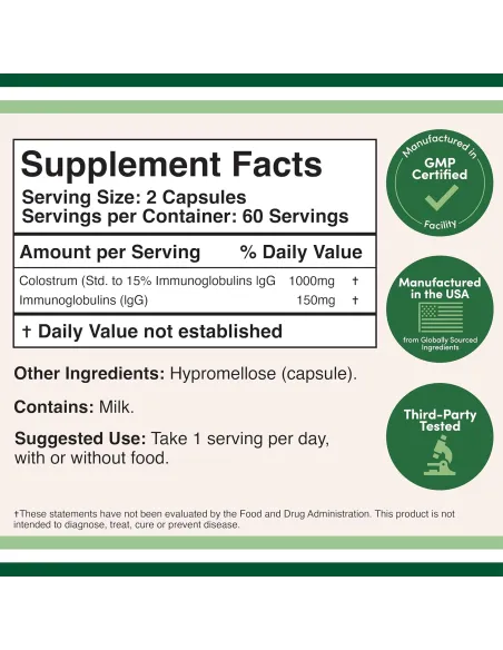 Colostrum 1000mg -120 Capsules