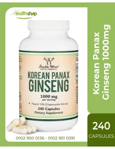 Korean Panax Ginseng 1000mg  - 240 Vegan Capsules