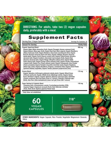 Super Fruits and Veggies - 60 Vegan Capsules