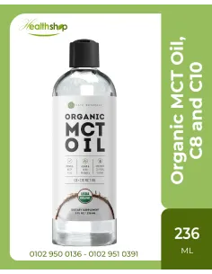 زيت MCT العضوي، C8 وC10 - 236 مل