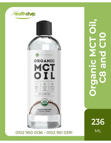 زيت MCT العضوي، C8 وC10 - 236 مل
