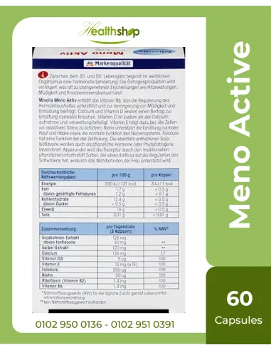 Mivolis Meno Active - 60 Capsules