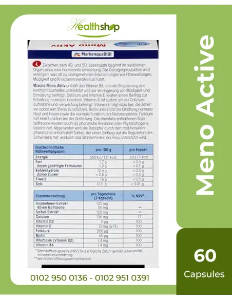 Mivolis Meno Active - 60 Capsules