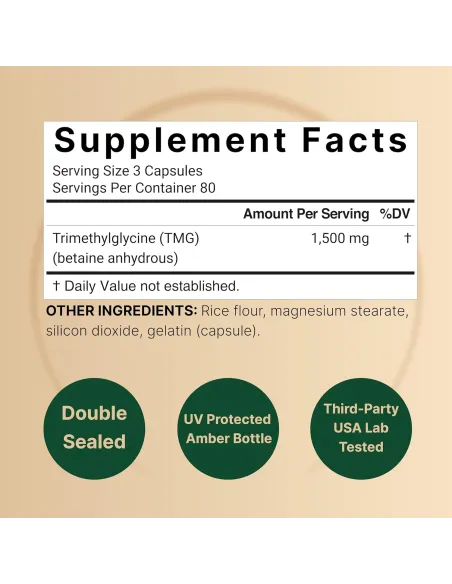 TMG Supplements 1500mg, 240 Capsules