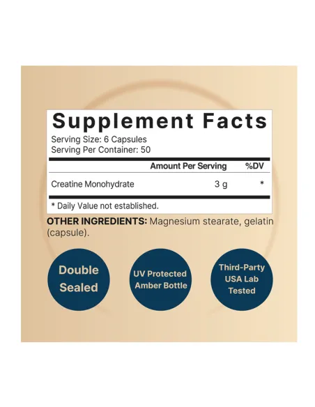 Creatine Monohydrate 3000mg - 300 Capsules