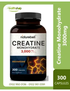 Creatine Monohydrate 3000mg, 300 Capsules